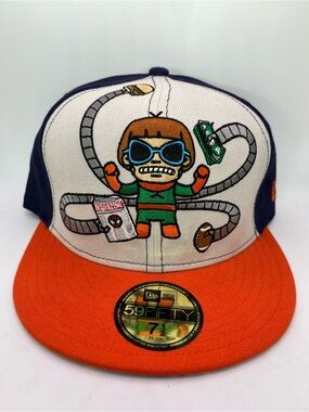 Tokidoki TKDK X New Era Dr. Octopus Spiderman Hat 59Fifty Cartoon Marvel Rare